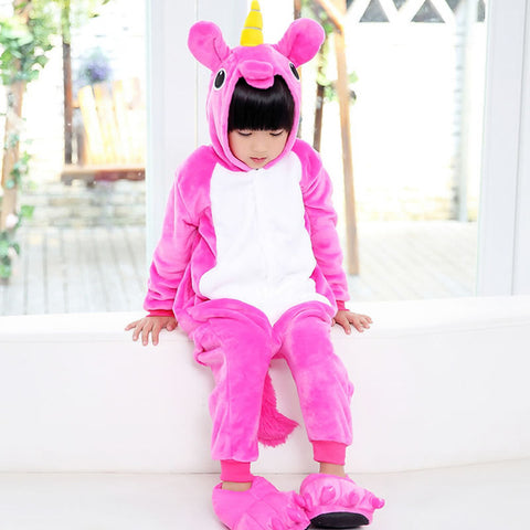 Hot Pink Kids Unicorn Pajamas