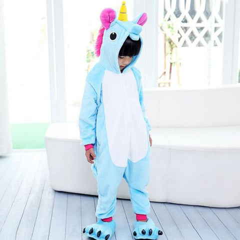 Blue Kids Unicorn Costume