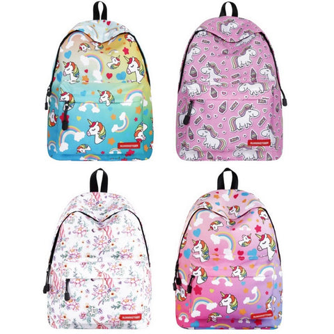 Colorful Patterned Unicorn Backpack