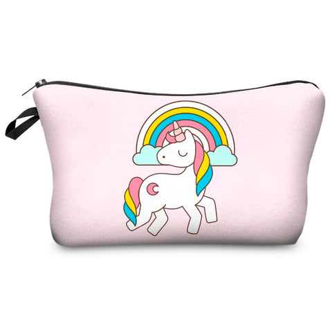 Prancing Rainbow Unicorn Cosmetic Bag