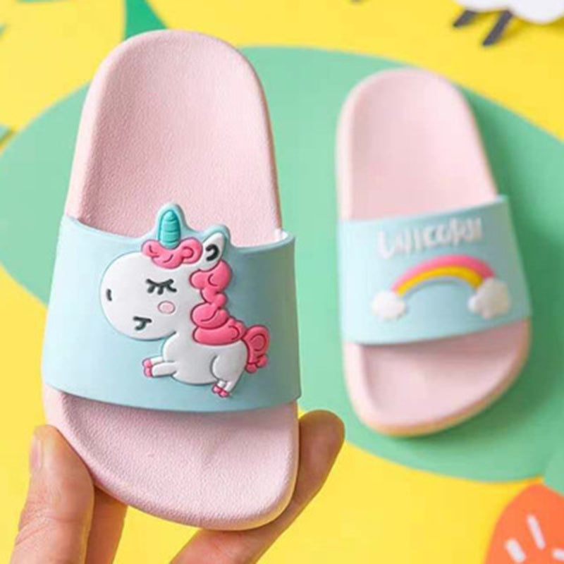 Cute Girls Magical Unicorn Flip-Flop Slippers