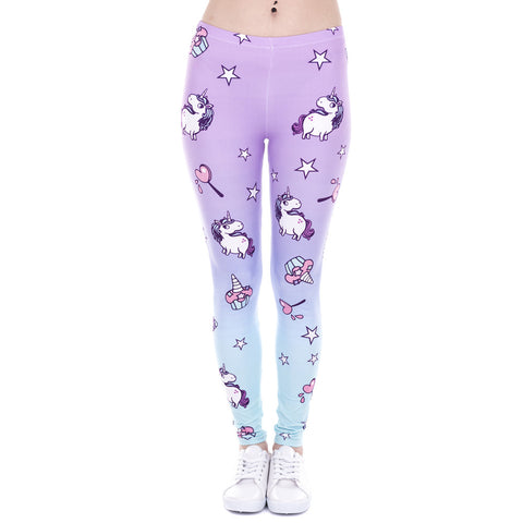 Women's Purple Unicorn Treat Leggings