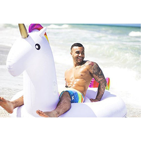 Large Inflatable Unicorn Pool Float in Water