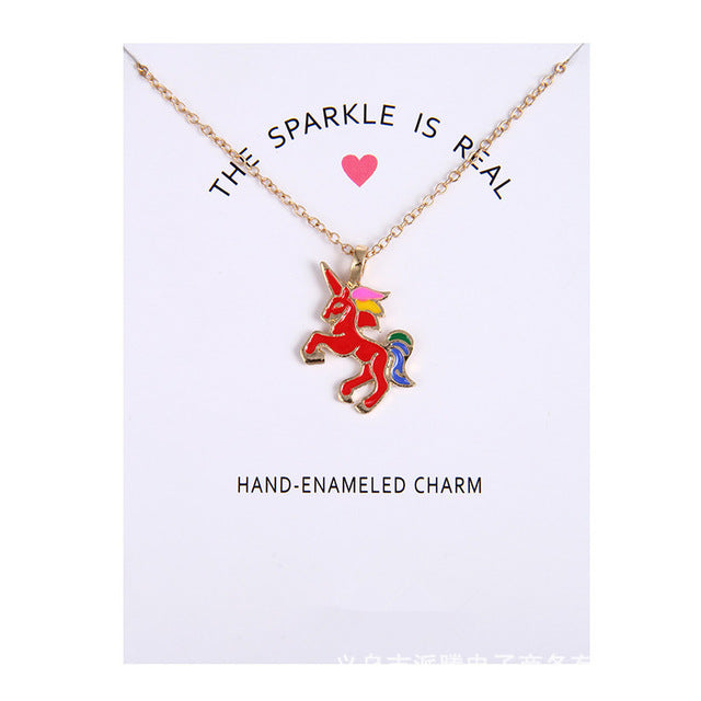 Unicorn enamel charms, Nickel free metal pendants, Jewelry making