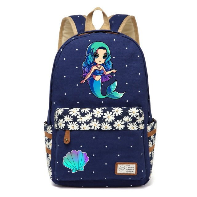 Navy Mermaid Backpack Style 1