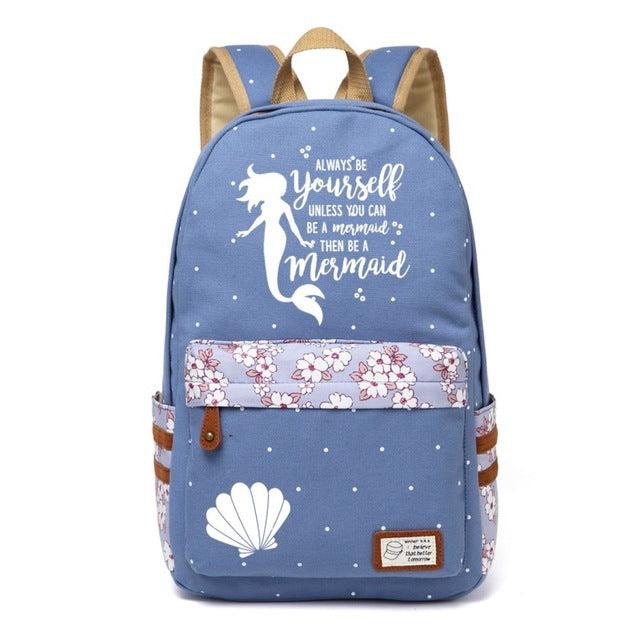 Blue Mermaid Backpack Style 3