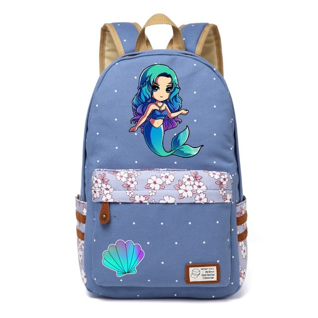 Blue Mermaid Backpack Style 1
