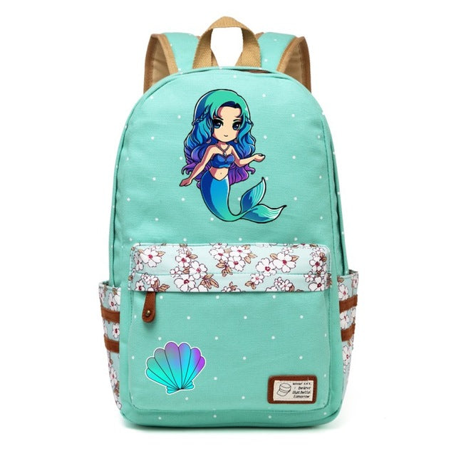 Teal Mermaid Backpack Style 1