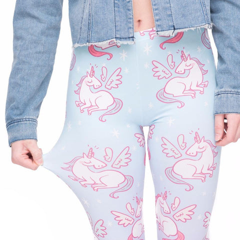 Stretchy Winged Unicorn Tights