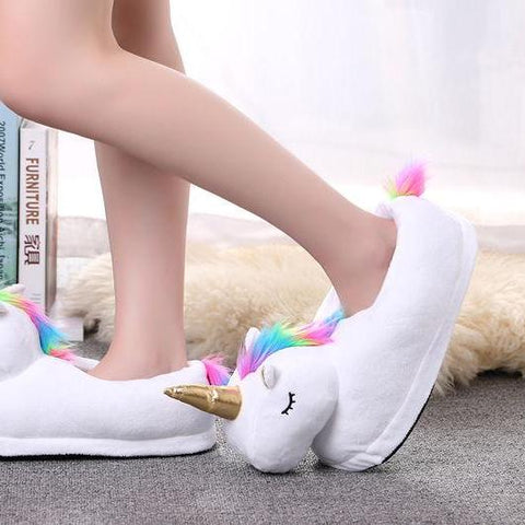Plush Unicorn Slippers Model