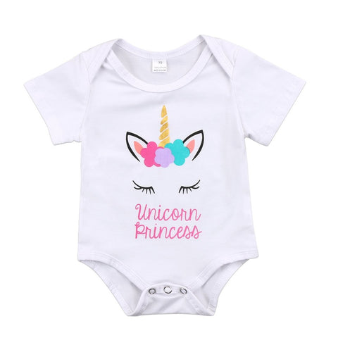 Baby Girls Unicorn Princess Onesie Bodysuit