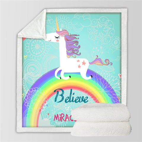 Believe In Miracles Unicorn Throw