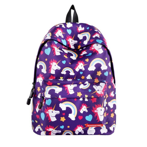 Purple Rainbow Unicorn Backpack