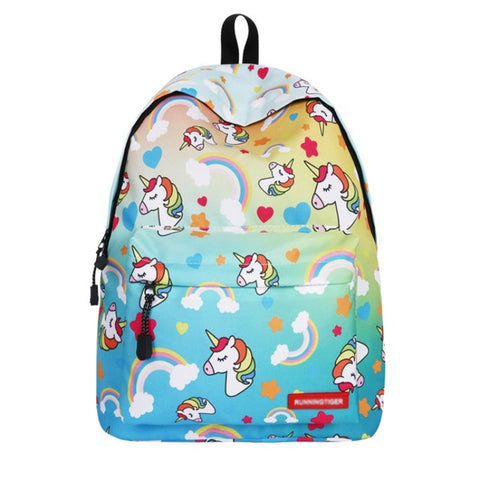 Blue Rainbow Unicorn Backpack