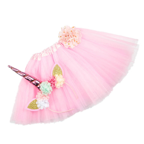 Baby Girls 2-Piece Unicorn Headband / Tutu Set