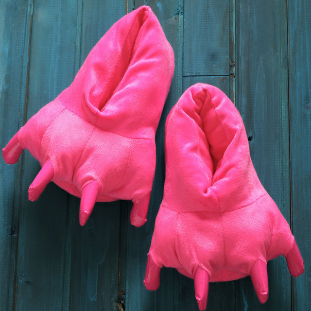 Hot Pink Animal Costume Slippers