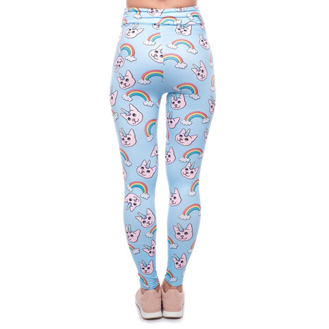 Blue Caticorn Leggings Back