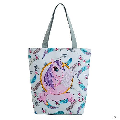 Canvas Unicorn Baby Diaper Tote Bag