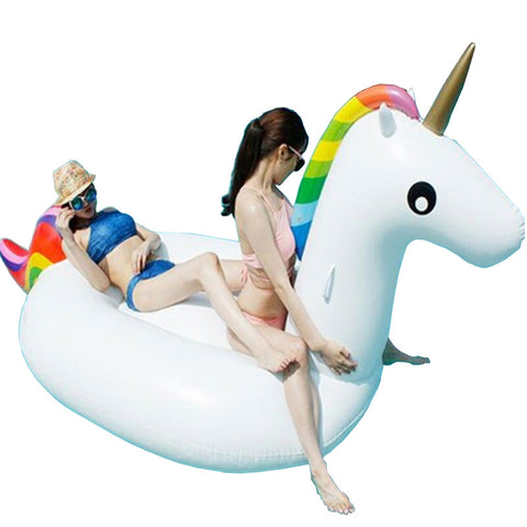 Two People on Inflatable Float
