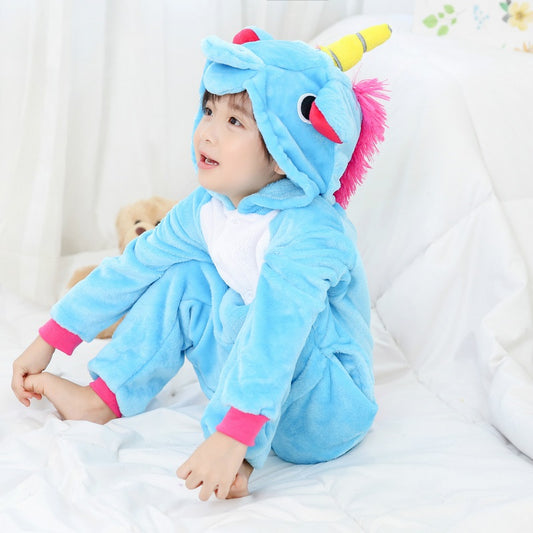 Kids Colored Unicorn Onesie Costume / Pajamas