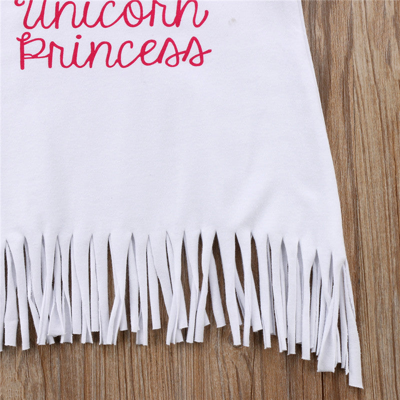 White Unicorn Sun Dress Tassels