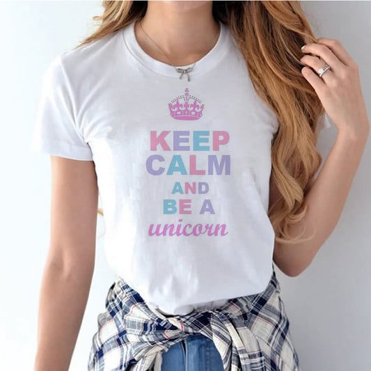 Women's Keep Calm and Be a Unicorn T-Shirt