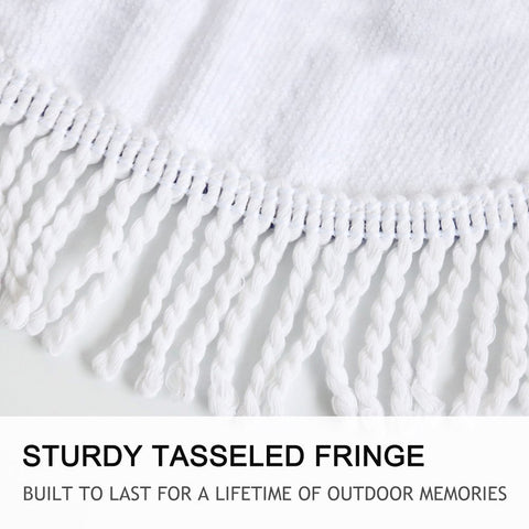 Round Beach Towel Tassels