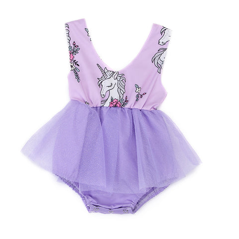Purple Baby Unicorn Tulle Dress