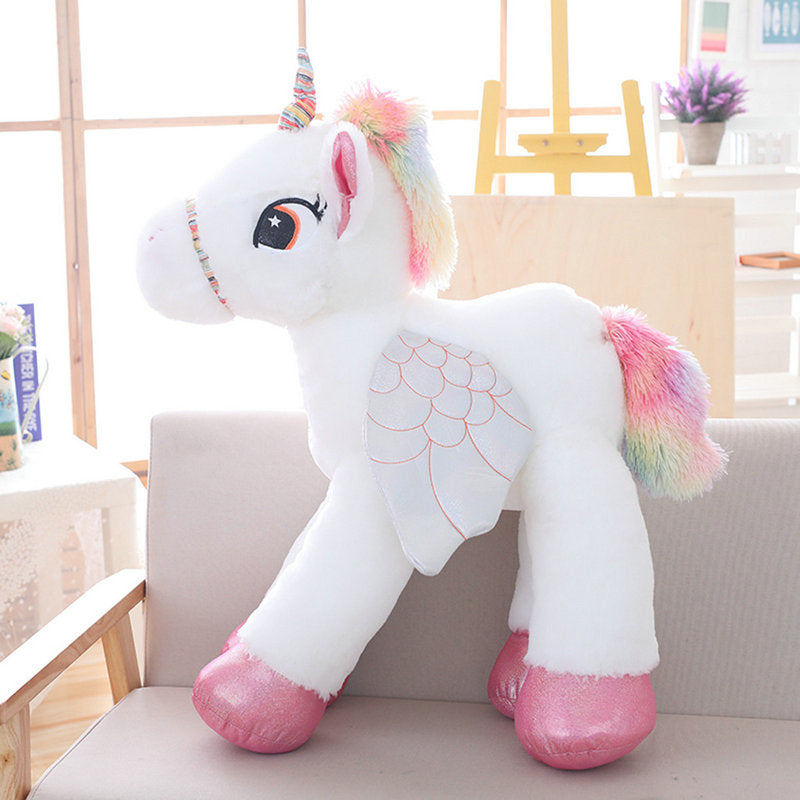 White Stuffed Unicorn Plush Toy
