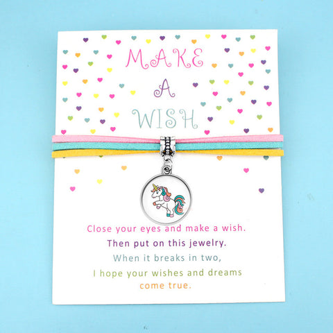 Make A Wish Rainbow Unicorn Charm Bracelet