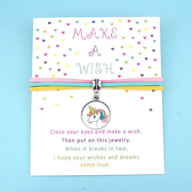 Make A Wish Rainbow Unicorn Charm Bracelet