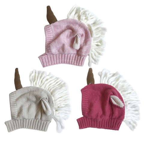 Wrap-Around Baby / Toddler Unicorn Beanie Hat
