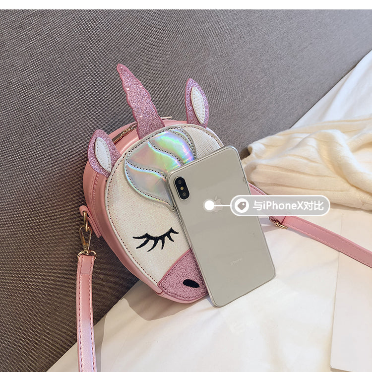Glittery Mini Unicorn Crossbody Bag Purse
