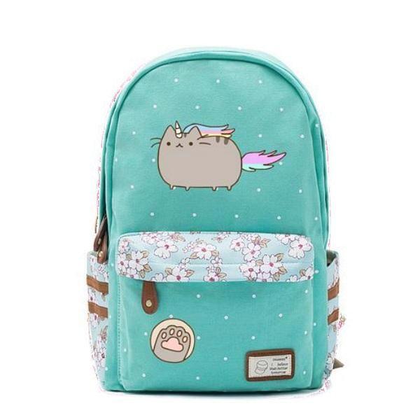 Teal Cat Unicorn Backpack