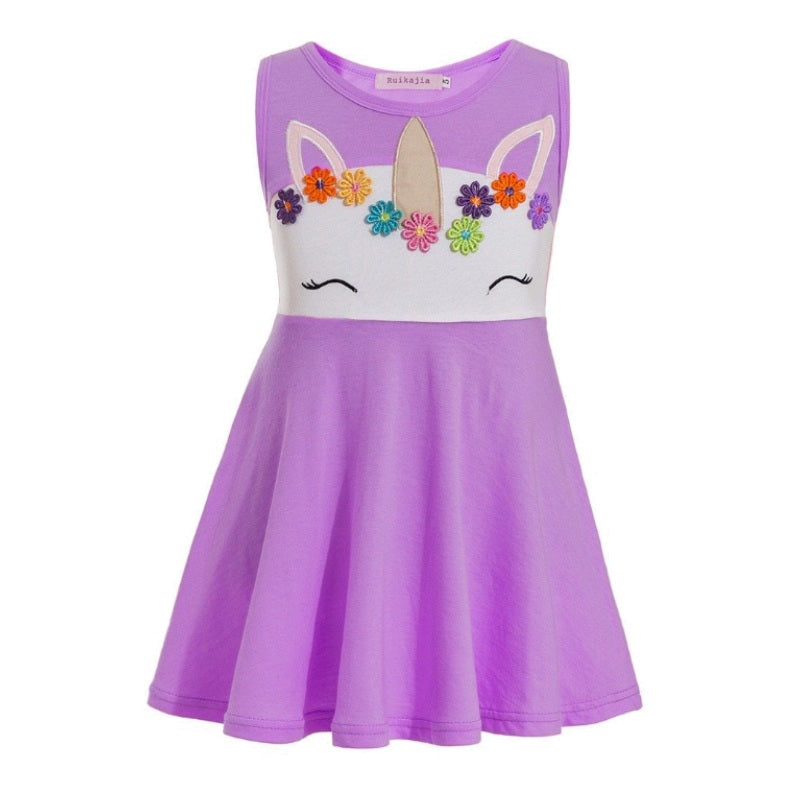 Purple Unicorn Summer Dress