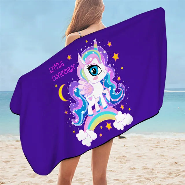 Cute Cartoon Unicorn Towels