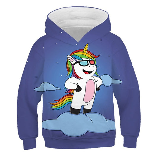 Mighty Cool Rainbow Unicorn Hoodie Sweatshirt