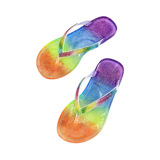 Woman Glitter Rainbow Flip-Flops