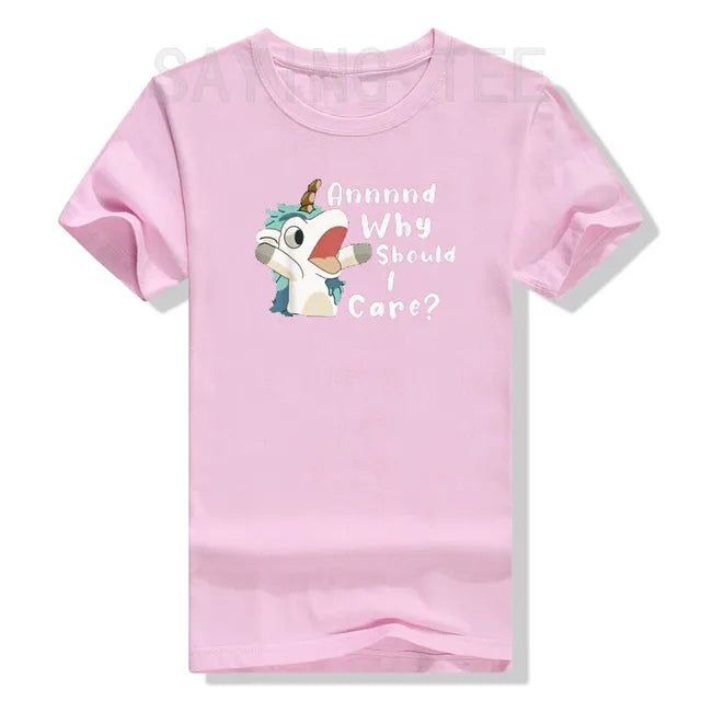 Funny Bluey Unicorn Puppet Shirt Kids and Adult Size