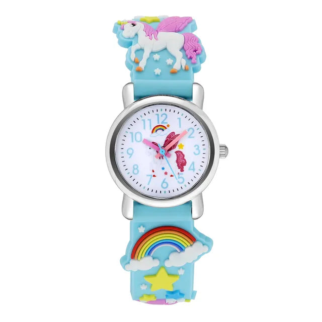 Cute Rubber strap Unicorn watch