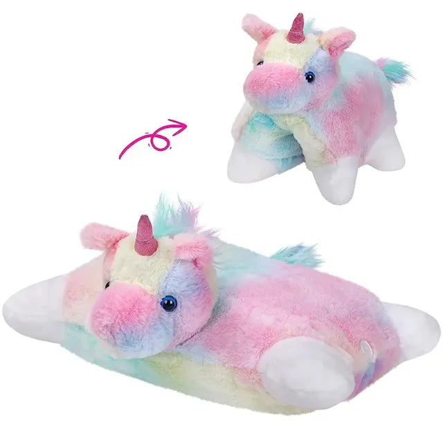 Unicorn Plush Toy with LED Lights and Music