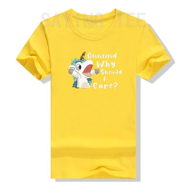 Funny Bluey Unicorn Puppet Shirt Kids and Adult Size