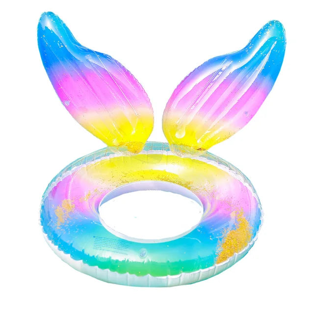 Rainbow Glitter Mermaid Tube Float